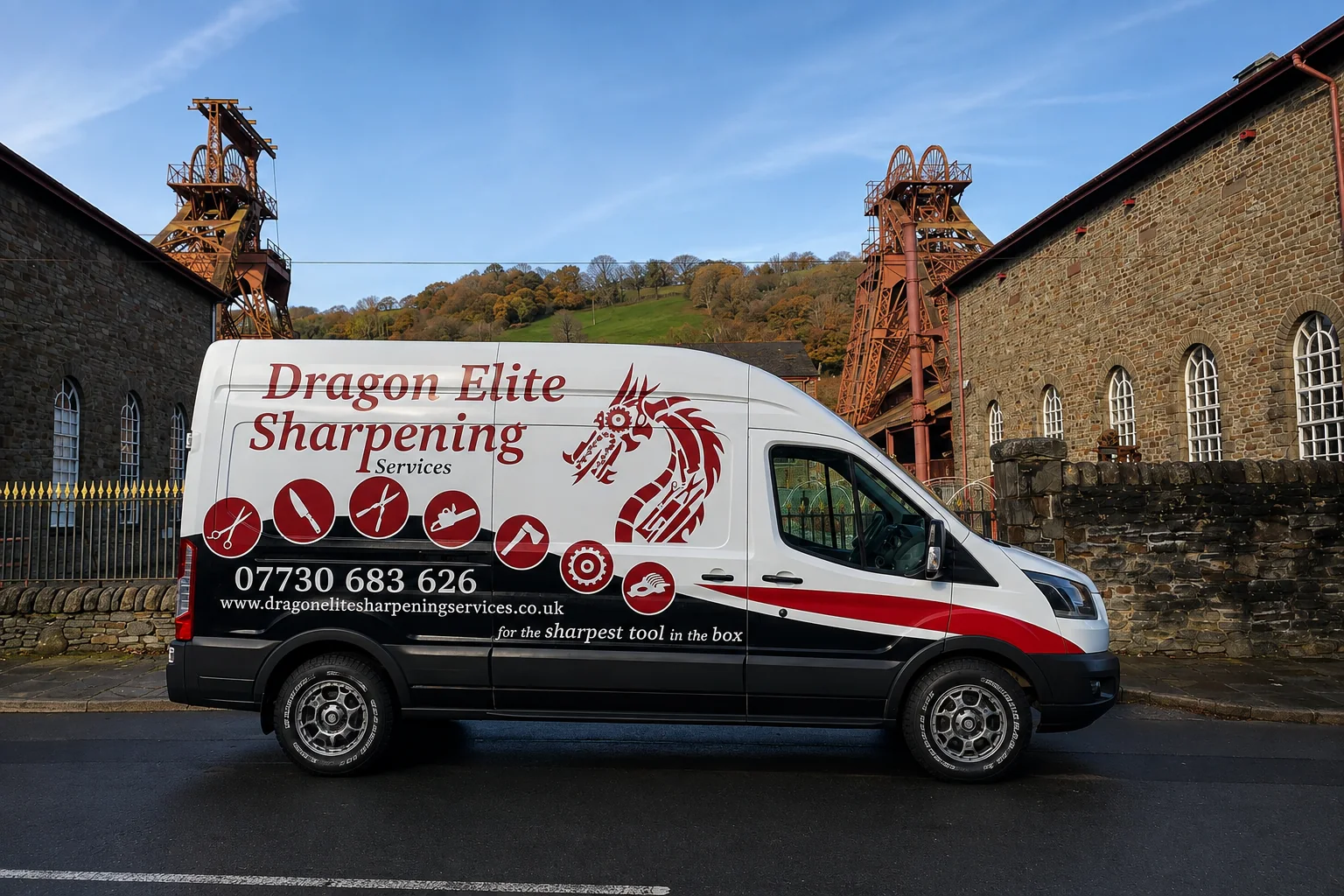 Dragon Elite Sharpening Services mobile sharpening van