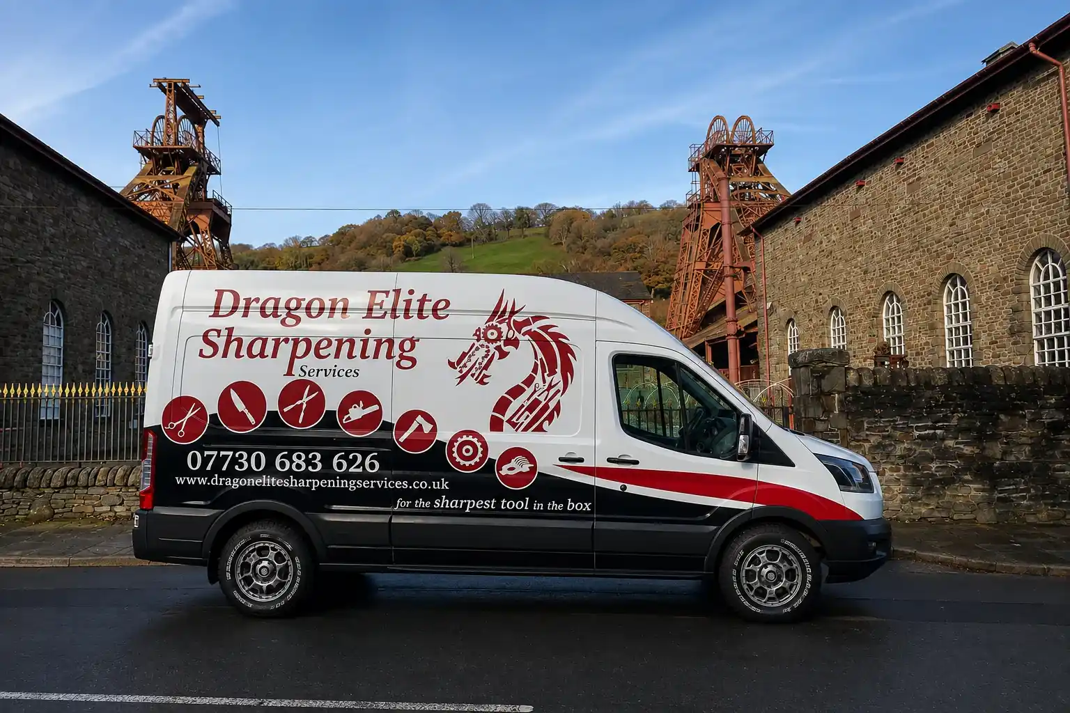Dragon Elite Sharpening Services mobile sharpening van